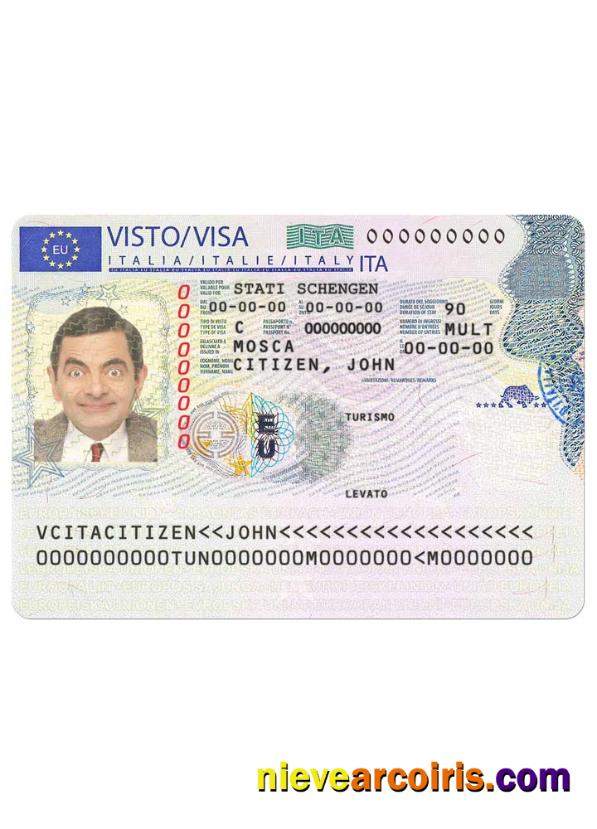 Italy schengen visa version 2